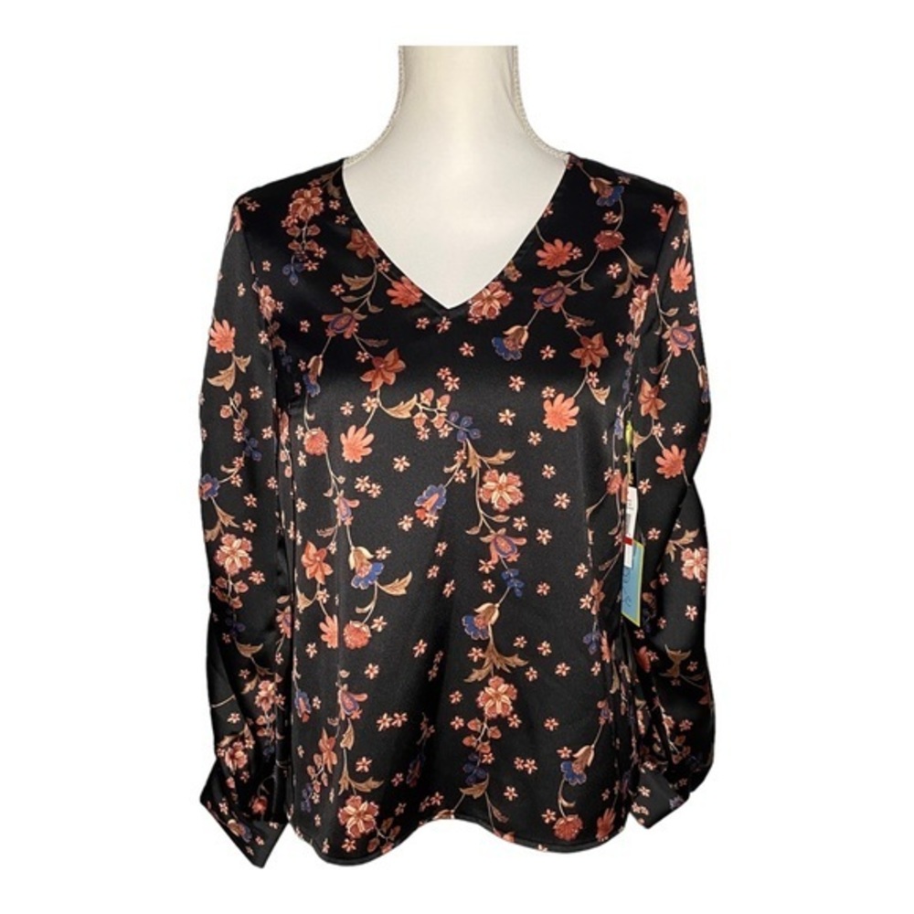 NWT CeCe Floral Long Sleeve‎ Blouse
